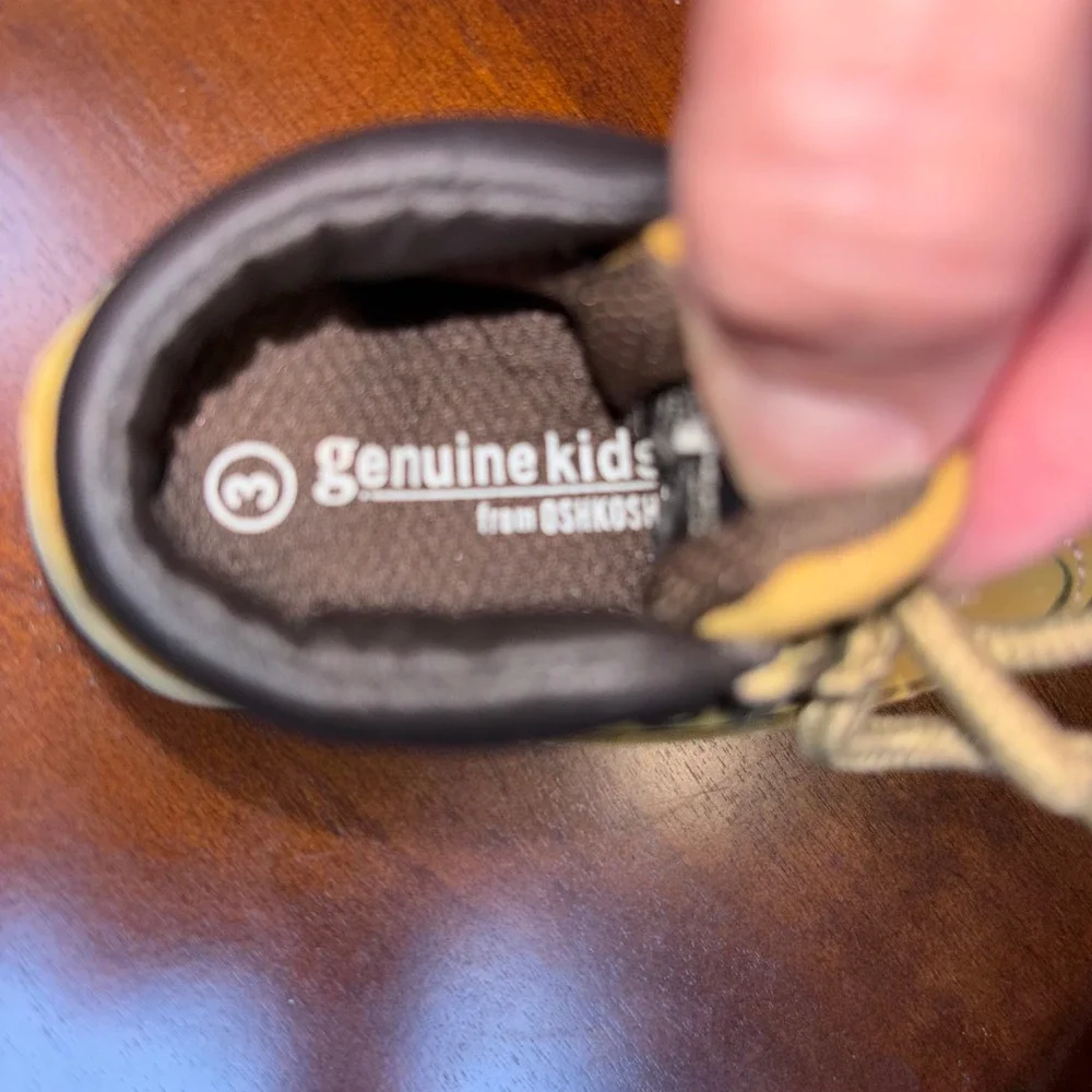 Genuine Kids From OshKosh Baby Toddler Ankle Boots‎ Shoes Lace Up Brown